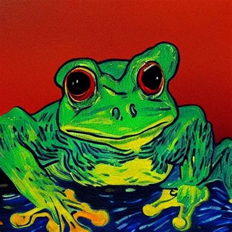 A Painting On A Frog At Sunset Van Gogh Style Stable Diffusion OpenArt