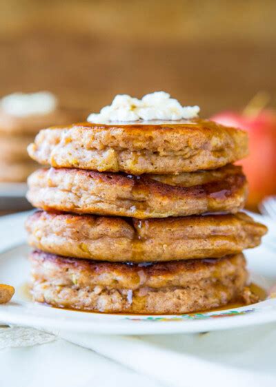 Cinnamon Apple Pancakes With Vanilla Maple Syrup Averie Cooks