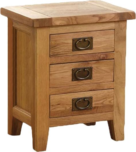 Solid Oak Bedside Cabinet With 3 Drawers Amazon Co Uk Kitchen Home