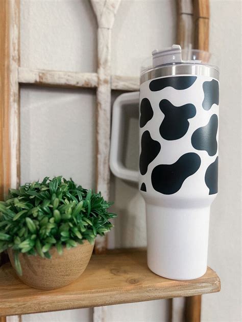 Cow Print Permanent Vinyl Wrap Stanley Quencher Cow Wrap Etsy