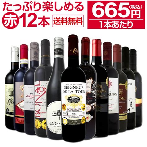 【楽天市場】【送料無料】1本あたり665円税別採算度外視の大感謝厳選赤ワイン12本セット：京橋ワイン