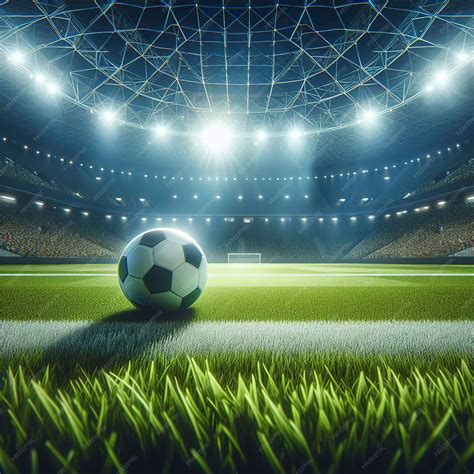 Premium Photo Soccer Football Field Stadium Grass Line Ball Background Texture