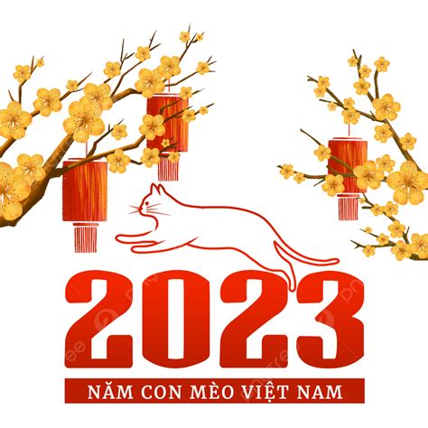 Hình ảnh Tết Việt Nam 2023 Tân Mão Hoa Mai đỏ Png Việt Nam Tết đèn Lồng Png Miễn Phí Tải Tập