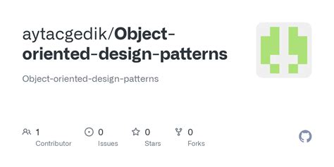 GitHub - aytacgedik/Object-oriented-design-patterns: Object-oriented-design-patterns