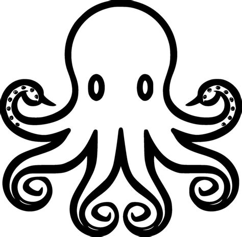 Octopus Minimalist And Simple Silhouette Vector Illustration