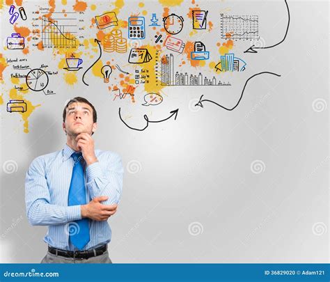 Thinking Business Man Stock Photo Image Of Dreaming 36829020