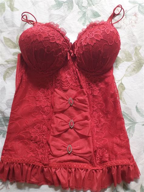Corpete De Renda Vermelho Lingerie Feminina Marys Lene Nunca Usado Enjoei