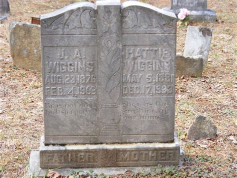 Hattie H Lollis Wiggins M Morial Find A Grave