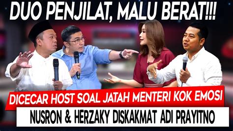 Duo Penjilat Malu Berat Dicecar Host Tv Soal Jatah Menteri Nusron