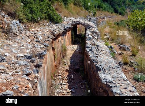 Greece Epirus Conduit Of Roman Aqueduct Of Ancient Nikopolis Near