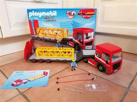 PLAYMOBIL LOT 5467 camions remorque surbaissée grue rallonge