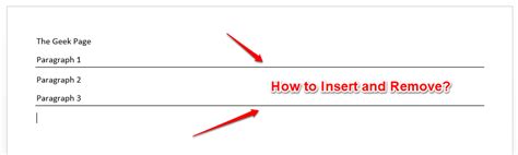 How To Insert And Remove Horizontal Lines In Microsoft Word