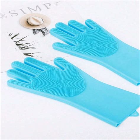 Luvas De Banho De Silicone Para Gato Escova De Massagem Suave Para