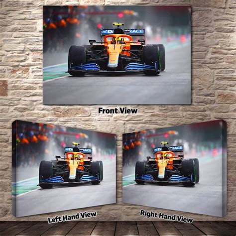 Lando Norris Mclaren F1 Belgian Grand Prix 2021 Canvas Poster Print