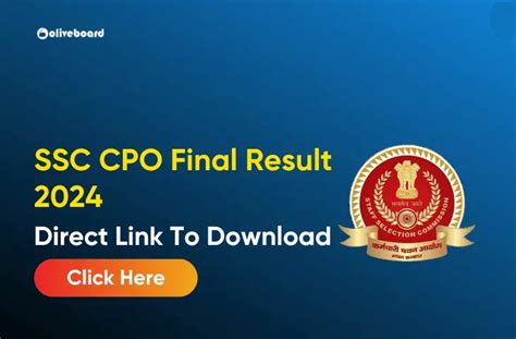 Ssc Cpo Final Result Check Your Final Marks