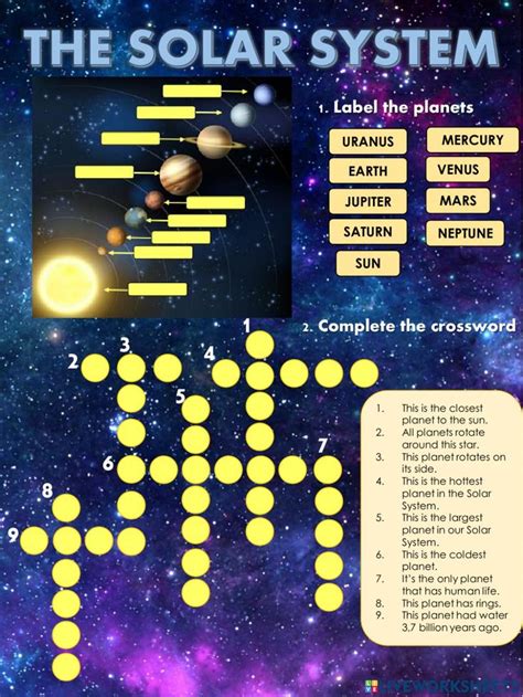 The Solar System Interactive Worksheet For Th Solar System Solar