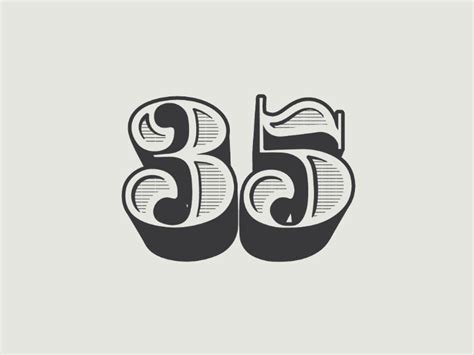 35 Courtney Blair Numbers Typography Graphic Design Logo