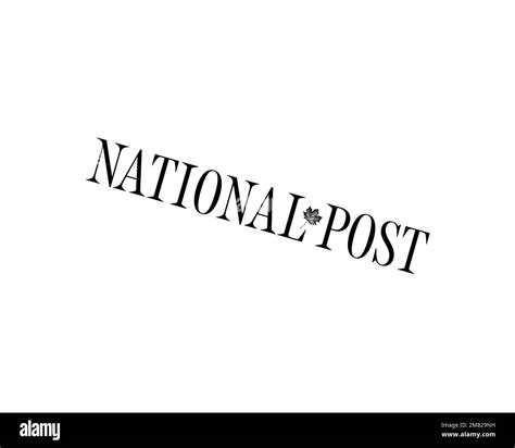 National Post, rotated logo, white background B Stock Photo - Alamy