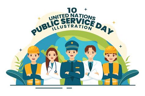 10 United Nations Public Service Day Illustration