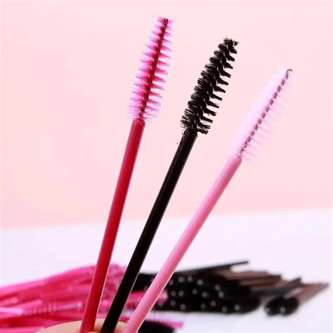 50pcs Eyelash Brushes Makeup Brushes Disposable Mascara Wands Applicator Spoolers Eye Lashes