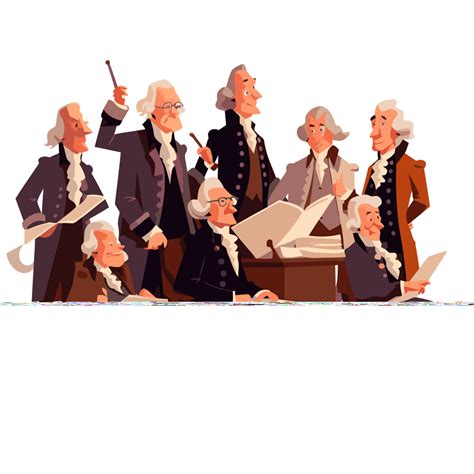 Constitutional Convention Vector, Sticker Clipart The Seven Colonists ...