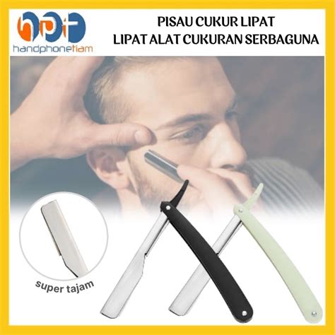 Jual Pisau Cukur Lipat Alat Cukur Rambut Kumis Jenggot Alis Razor