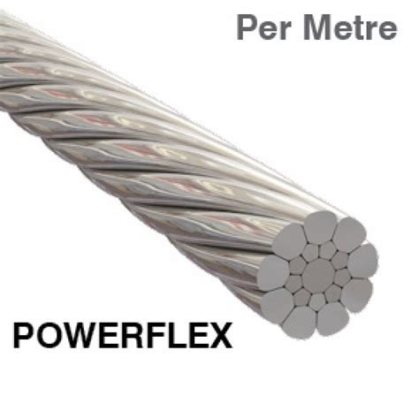 X S Powerflex Wire Rope Grade Stainless Steel Per Metre