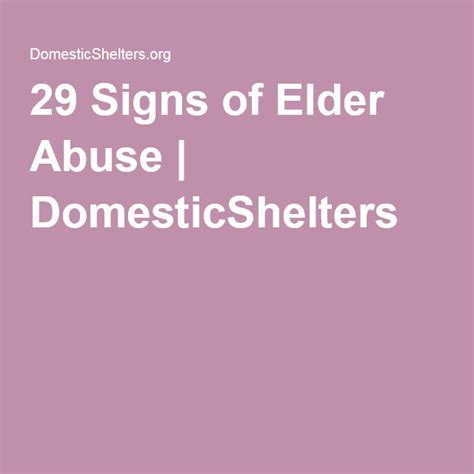 Signs of elder abuse – Artofit