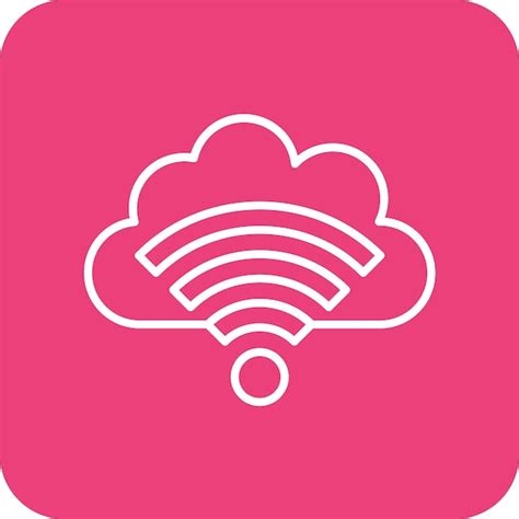 Imagen Vectorial De Icono De Wi Fi En La Nube Se Puede Usar Para Cloud