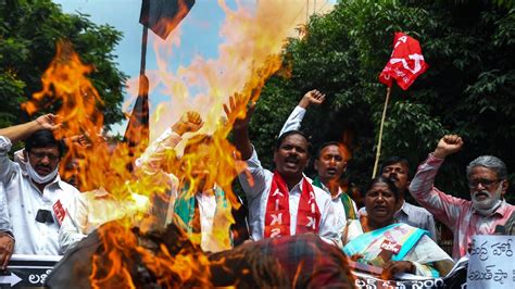 Farmers And Opposition Stage Protest At Various Places After Lakhimpur