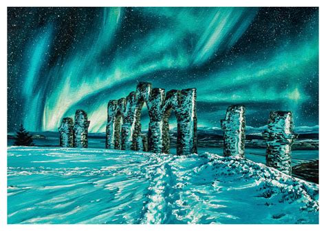 Aurora Borealis Over Fyrish Monument Fine Art Print Scottish Highlands