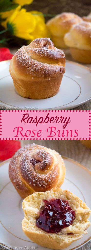 Raspberry Rose Buns Recipe Queenslee Appétit