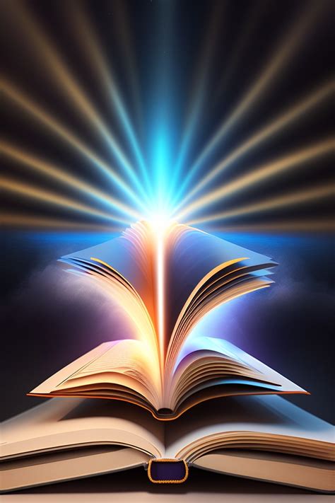 Lexica An Open Book With Rays Of Light Emerging From Its Pages