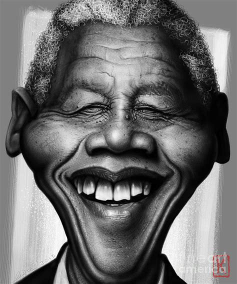 Nelson Mandela Drawing By Andre Koekemoer