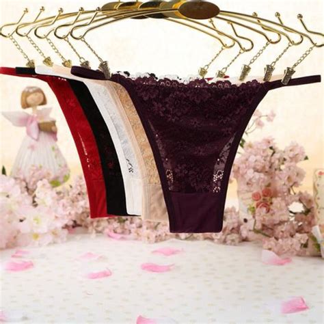 Zhong Te String En Dentelle Lot De Er Pack String Culottes Et Slips Dentelle Lingerie Sexy