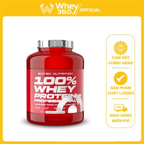 Sữa Tăng Cơ 100 Whey Protein Professional 2350g Whey360 Sctec