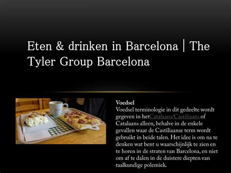 Ppt Eten Drinken In Barcelona The Tyler Group Barcelona