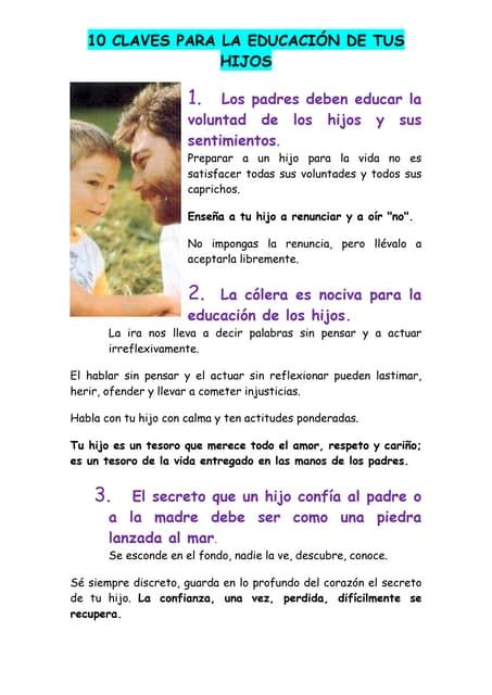 10 Claves Para La Educación De Tus Hijos Pdf