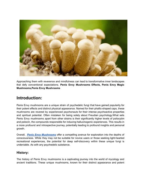 Ppt Penis Envy Mushrooms History And Effects Powerpoint Presentation