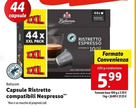 Bellarom Capsule Ristretto Compatibili Nespresso 220 G Confezione