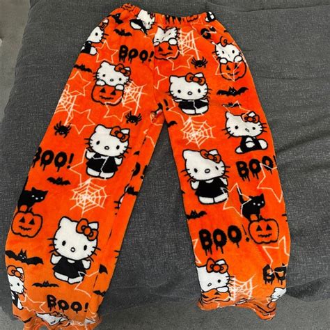 Hello Kitty Halloween Pajama Pants Cute Pajama Bottoms Etsy