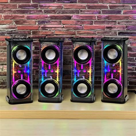 Caixa De Som Bluetooth Colortronic Tws W Led Rgb Hrebos Cs Hrebos