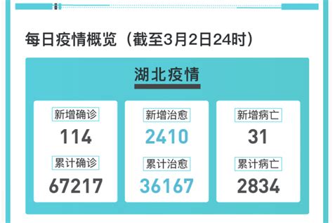 图解｜湖北新冠肺炎新增治愈2410例，新增病亡31例中国政库澎湃新闻 The Paper