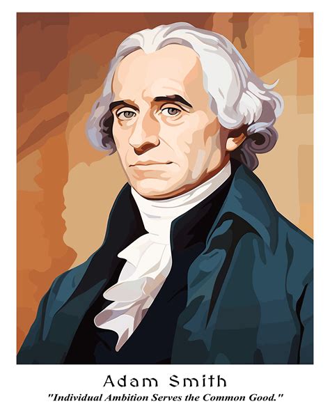 Adam Smith Art Deco Portrait Father Of Economics Digital Download