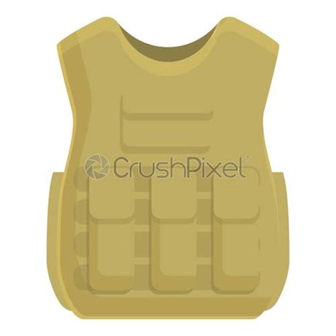 Bulletproof Vest Icon Cartoon Vector Army Proof Stock Vector