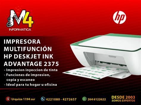 Impresora Multifunción Hp Deskjet Ink Advantage 2375 Comprá en San Juan