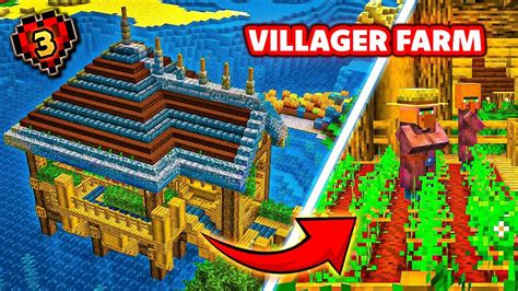 I Built A Massive Villager Breeder In Minecraft Hardcore Youtube