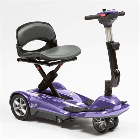 Dual Wheel Auto Fold Mobility Scooter Adjustable Height Tiller