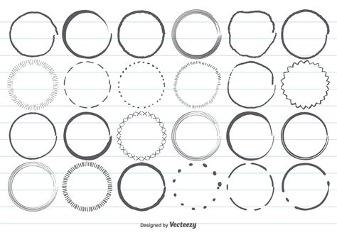 Hand Drawn Circle Shape Set - Download Free Vector Art, Stock Graphics & Images