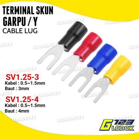 Jual Kabel Skun Y Fork Isolasi SV1 25 3 1 25 4 Cable Lug Terminal Sekun